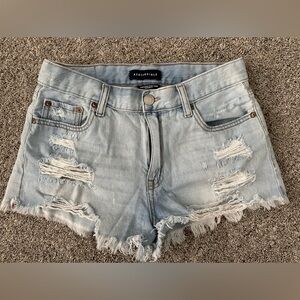 Aeropostale Distressed Light Blue Jean Shorts